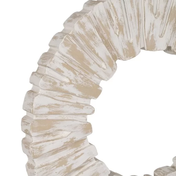 Sculpture White Beige Ring 45 x 10 x 59 cm