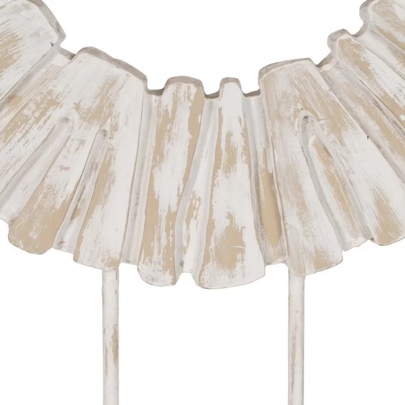 Sculpture White Beige Ring 45 x 10 x 59 cm