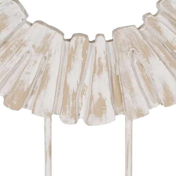 Sculpture White Beige Ring 45 x 10 x 59 cm