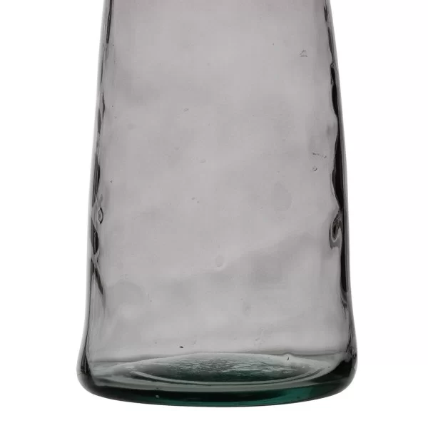 Vase Grey recycled glass 18 x 18 x 100 cm