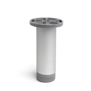 Feet Rei 405 Matt Cylindrical Silver Aluminium Modern (Ø...