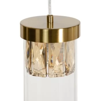 Ceiling Light 91 x 11 x 45 cm Crystal Golden Metal 2