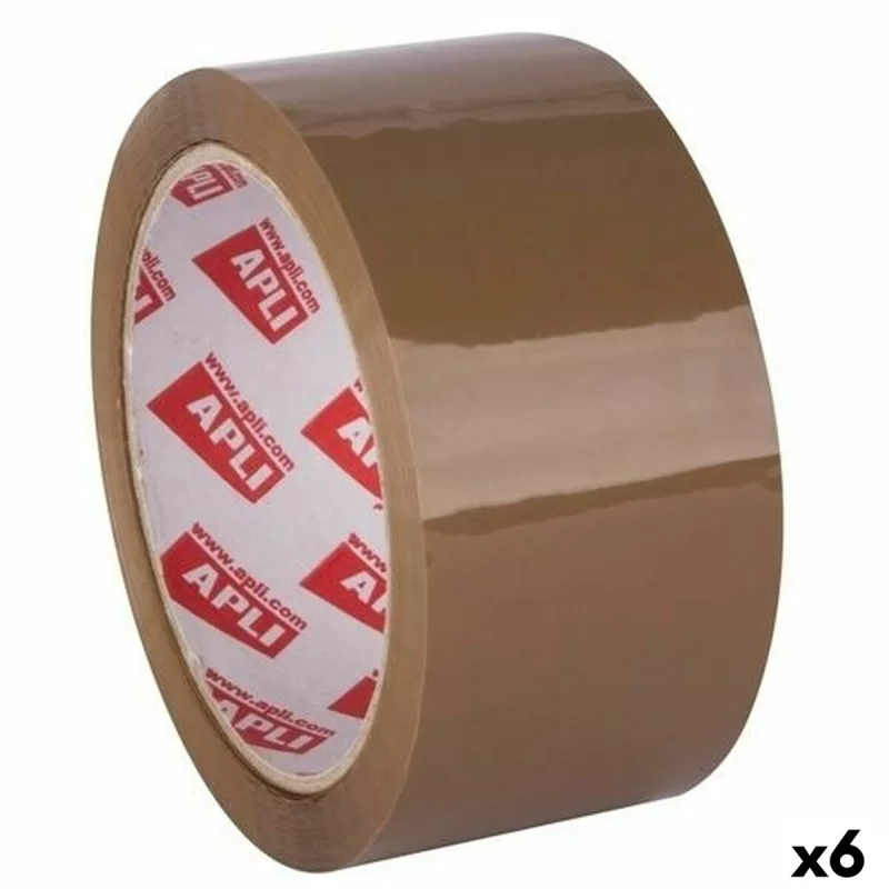 Adhesive Tape Apli Brown 48 mm x 66 m (6 Units)