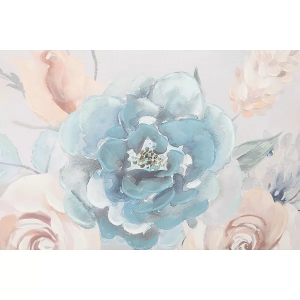 Painting DKD Home Decor 80 x 3 x 80 cm Flowers Shabby Chic (2 Units)