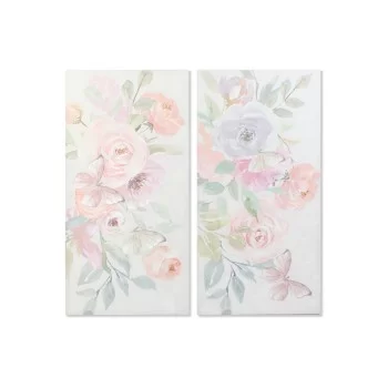 Painting DKD Home Decor 120 x 3 x 60 cm Flowers Shabby...