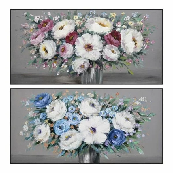 Painting DKD Home Decor Vase Traditional 122 x 4,5 x 62 cm (2 Units)