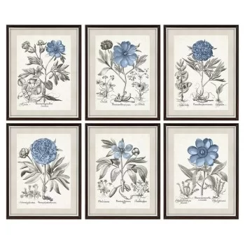 Painting DKD Home Decor Flowers Modern 50 x 2 x 65 cm (6...