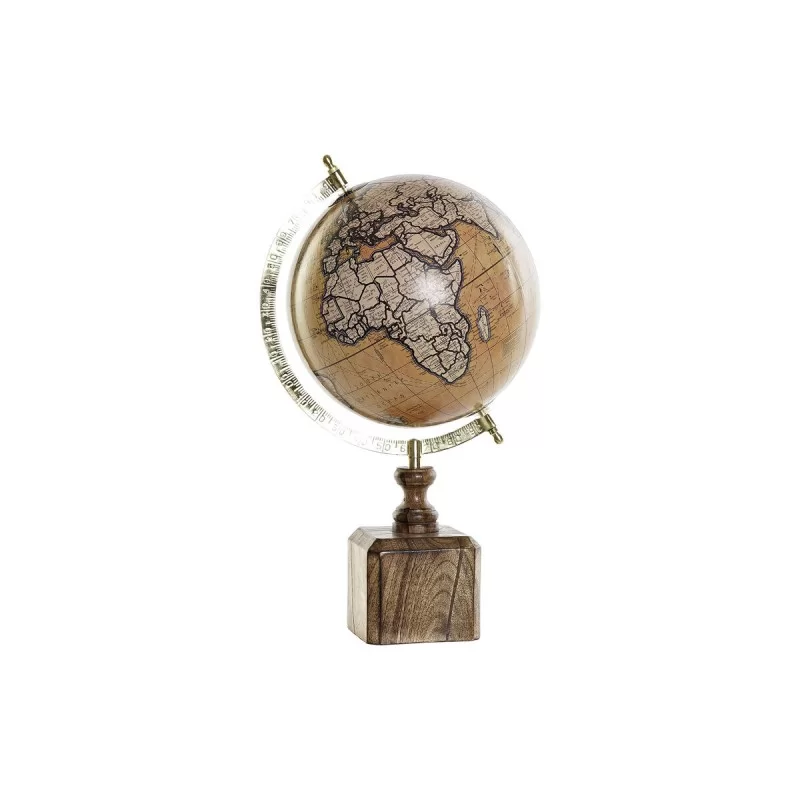 Globe DKD Home Decor 22 x 22 x 40 cm 22 x 20 x 40 cm Golden Brown Colonial