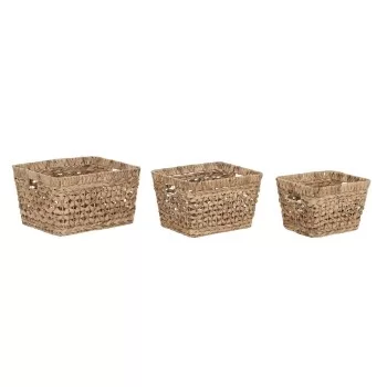 Basket set DKD Home Decor 40 x 35 x 23 cm Boho