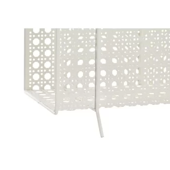 Magazine rack DKD Home Decor Natural Metal White wicker... 2