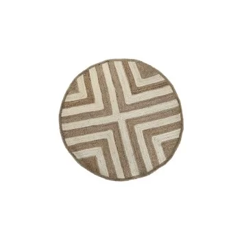 Carpet DKD Home Decor Scandi White Light brown Jute (120...