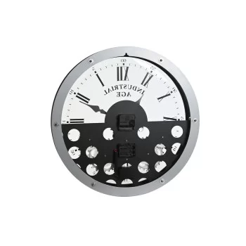 Wall Clock Home ESPRIT Black Silver Metal Crystal Gears... 2