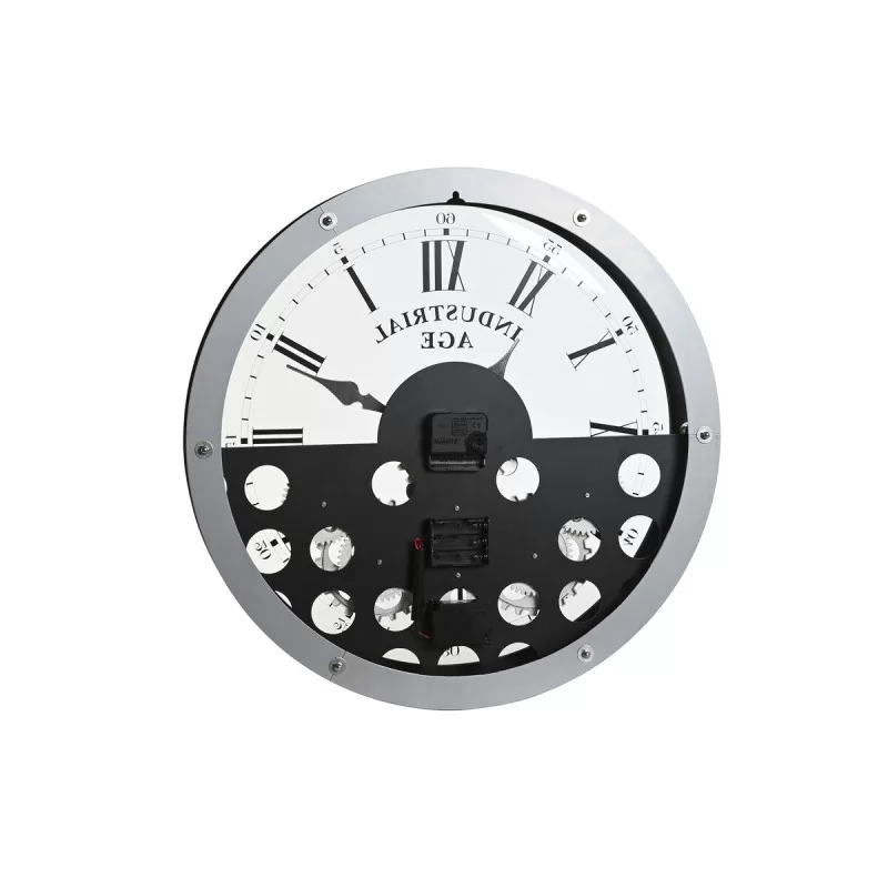 Wall Clock Home ESPRIT Black Silver Metal...