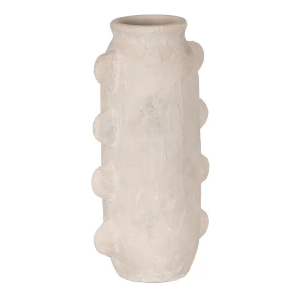 Vase White Ceramic 22 x 15 x 41 cm