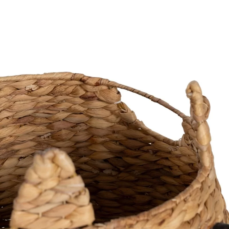 Basket Cat White Black Beige Natural Fibre 41 x...