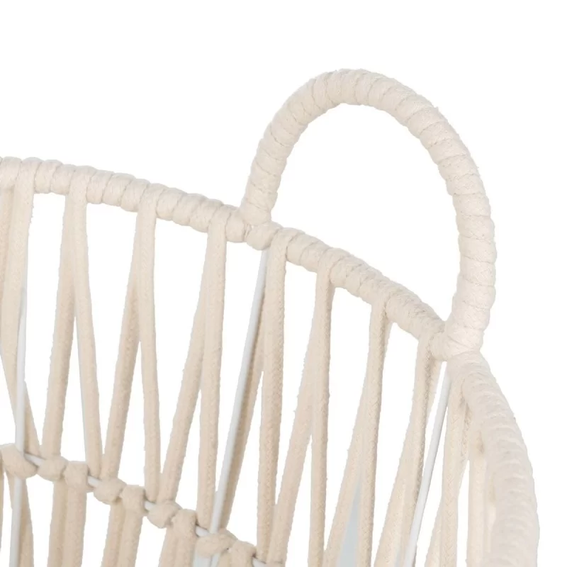 Set of Baskets White Rope 38 x 38 x 32 cm (3...