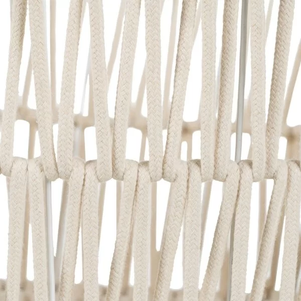 Set of Baskets White Rope 38 x 38 x 32 cm (3 Pieces)