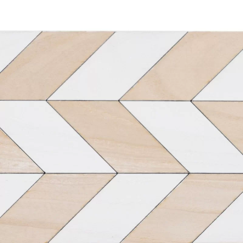 Set of decorative boxes White Natural Paolownia...