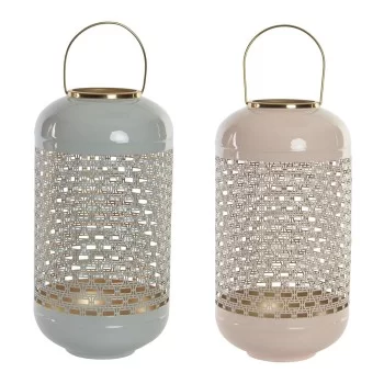 Candleholder DKD Home Decor 24 x 24 x 46 cm Blue Pink...
