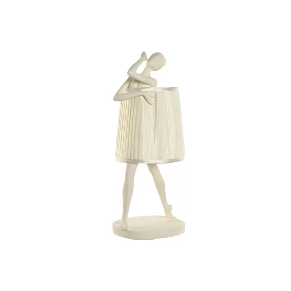 Desk lamp Home ESPRIT White Resin 40 W 220 V 29 x 25 x 62,5 cm