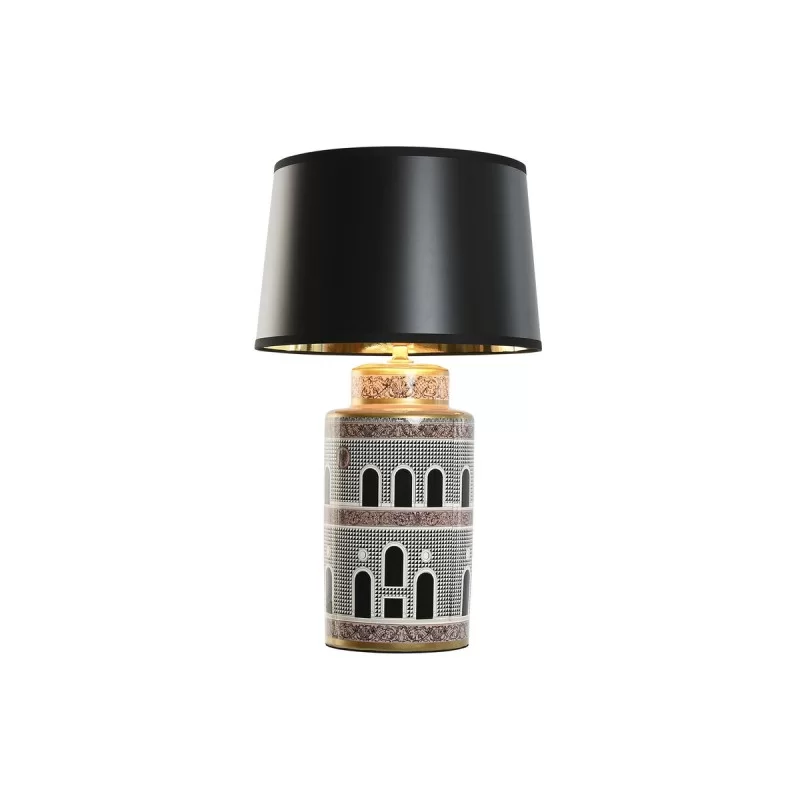 Desk lamp Home ESPRIT White Black Golden Peach...