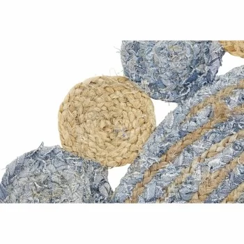 Carpet DKD Home Decor 120 x 120 x 1 cm Blue Cotton... 2