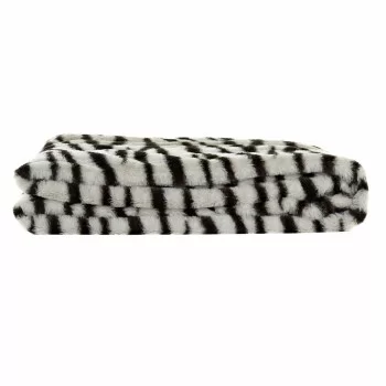 Blanket DKD Home Decor Wild 130 x 170 x 2 cm Black Grey... 2
