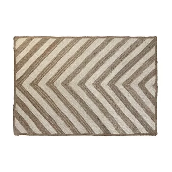 Carpet DKD Home Decor Scandi White Light brown Jute (160...