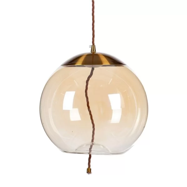 Ceiling Light Champagne Crystal Metal 30 x 30 x 30 cm