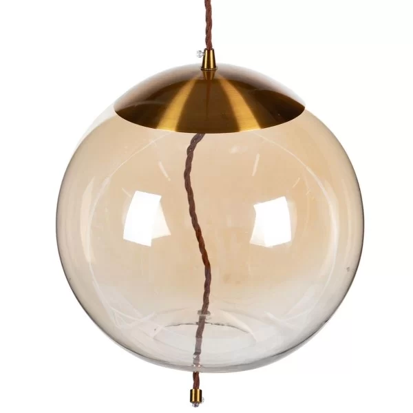 Ceiling Light Champagne Crystal Metal 30 x 30 x 30 cm