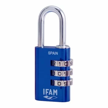 Combination padlock IFAM Combi30 Blue Aluminium...