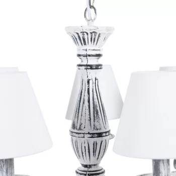 Ceiling Light 58 x 58 x 104 cm Black Metal White Vintage... 2