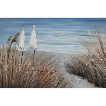 Canvas DKD Home Decor 100 x 2,8 x 100 cm Beach... 2