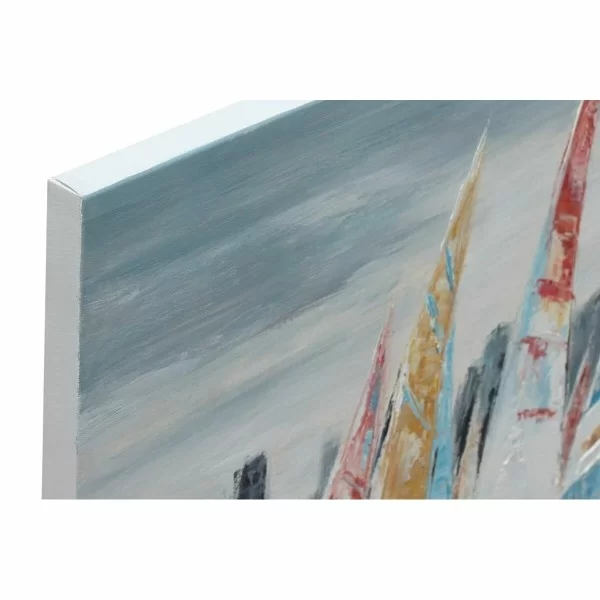 Painting DKD Home Decor 140 x 2,8 x 70 cm Yachts Mediterranean (2 Units)