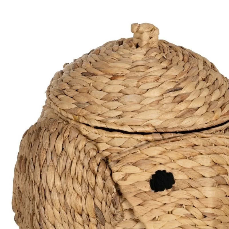 Basket Elephant Black Beige Natural Fibre 38 x...