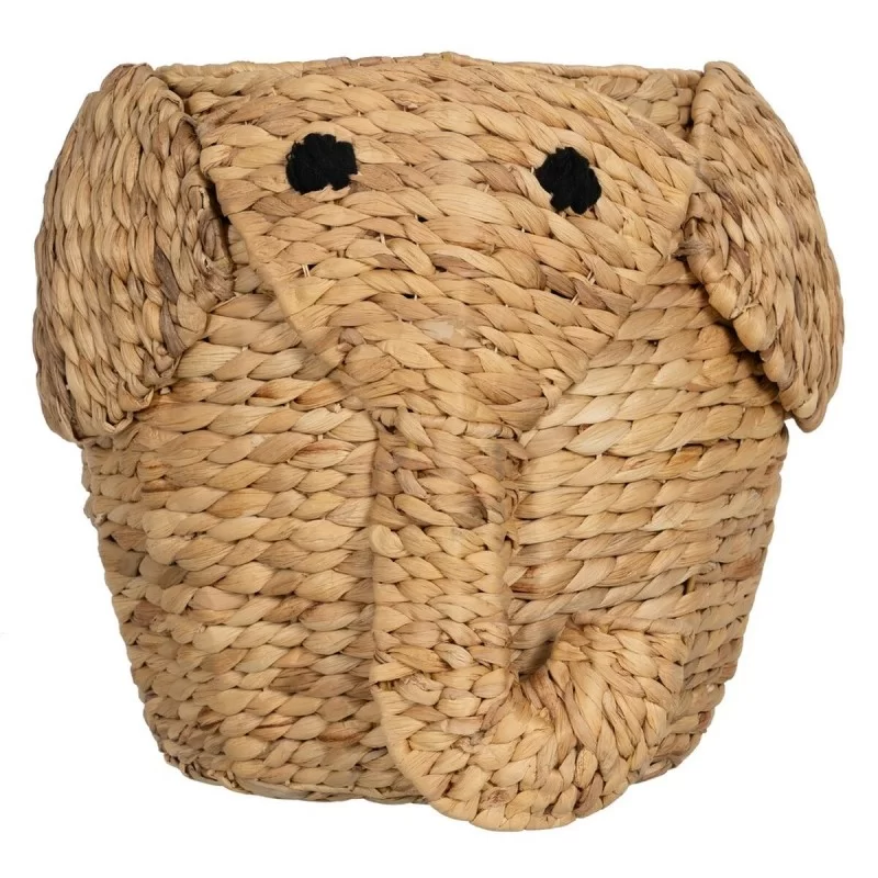 Basket Elephant Black Beige Natural Fibre 38 x...