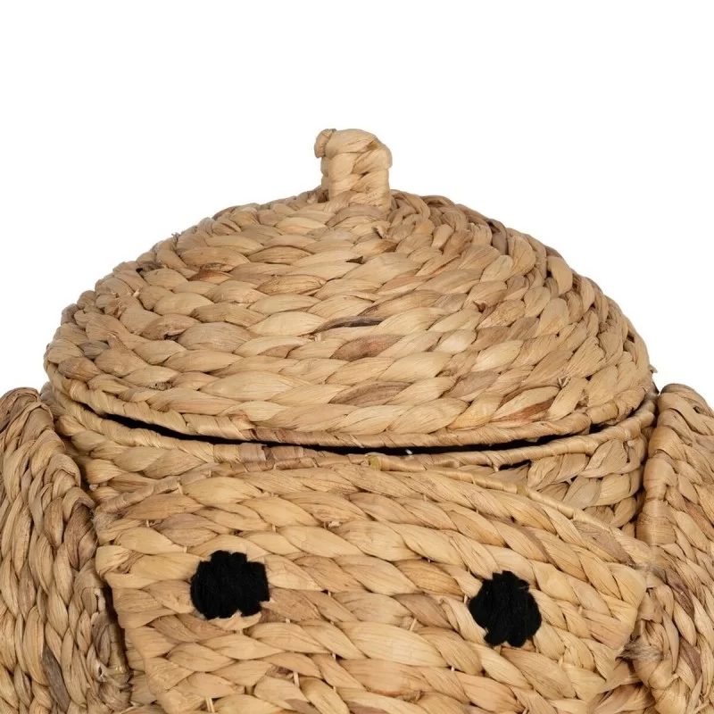Basket Elephant Black Beige Natural Fibre 38 x...
