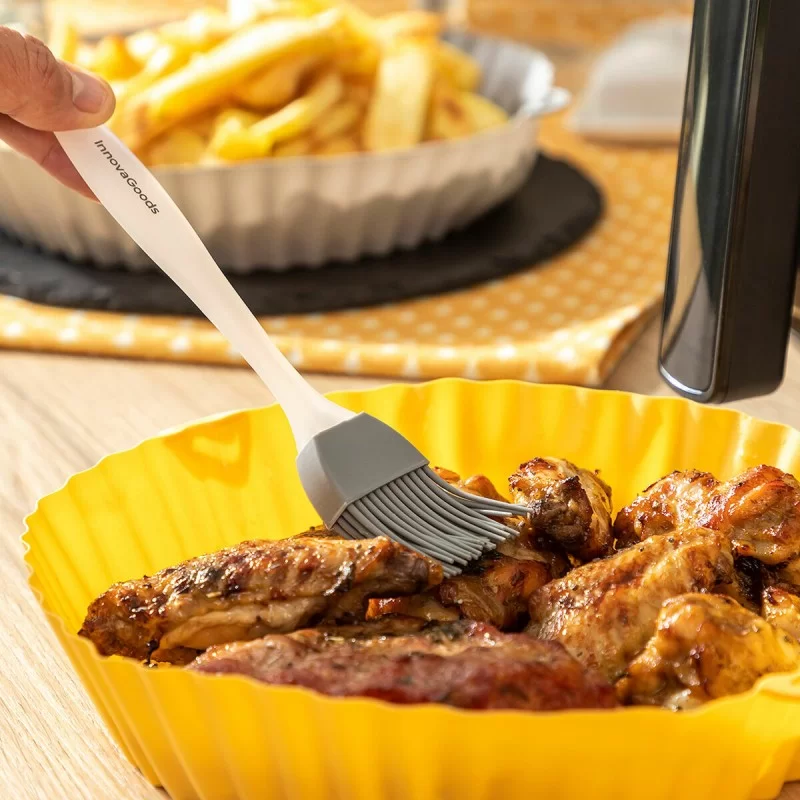 Silicone Baskets with Brush for Air Fryers...