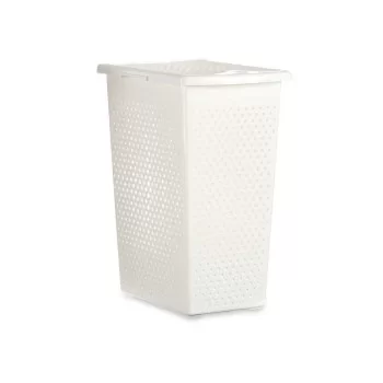 Laundry Basket White Plastic 38 L 27,5 x 49,5 x 38 cm (10... 2