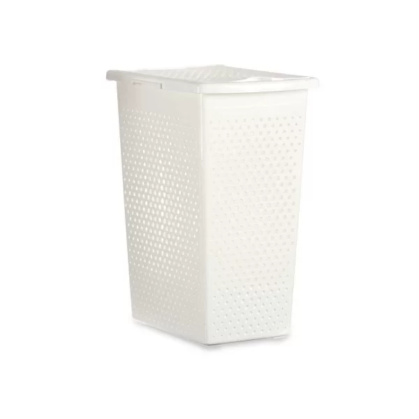 Laundry Basket White Plastic 38 L 27,5 x 49,5 x 38 cm (10 Units)