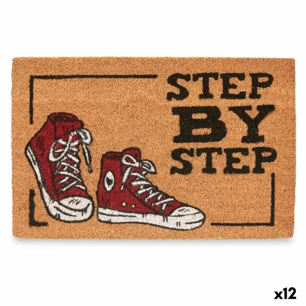 Doormat Step by Step Red Natural (12 Units)