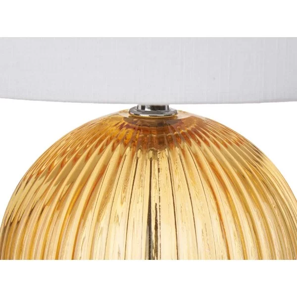 Desk lamp Stripes 40 W Amber Crystal 25,5 x 43,5 x 25,5 cm (4 Units)