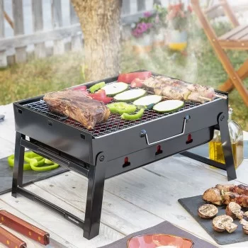 Folding Portable Barbecue for use with Charcoal BearBQ...