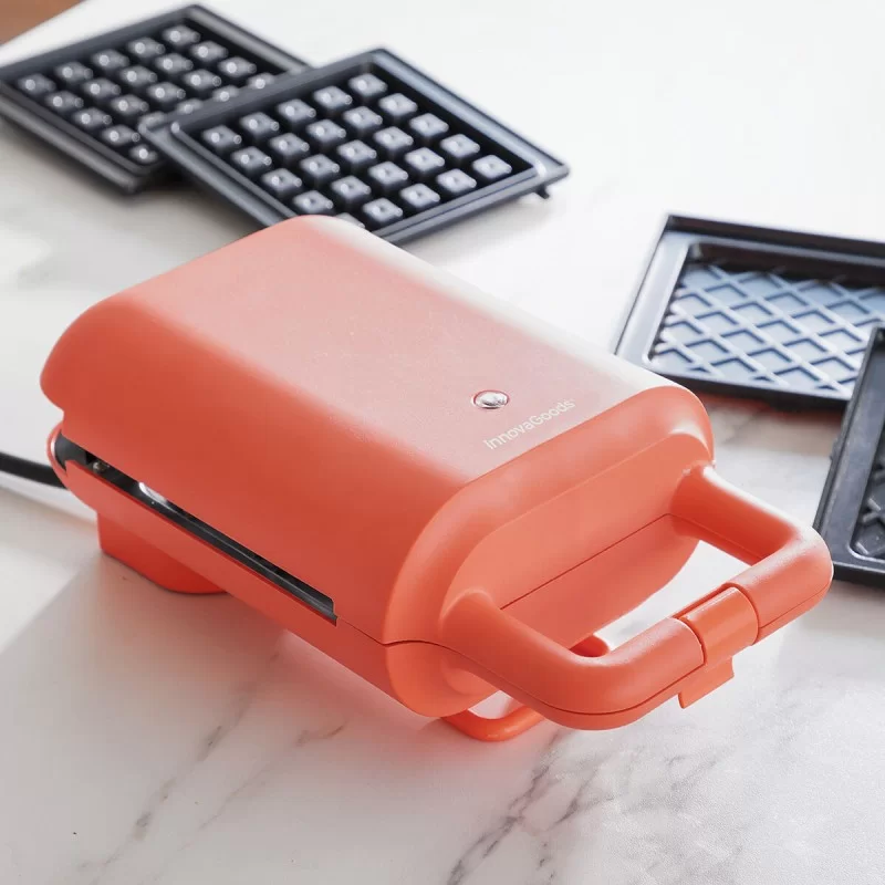 2-in-1 Waffle and Sandwich Maker with Recipes...