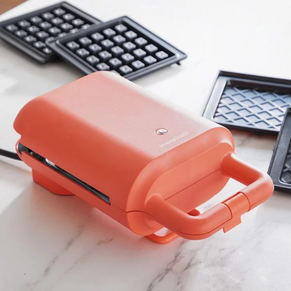 2-in-1 Waffle and Sandwich Maker with Recipes Wafflicher InnovaGoods