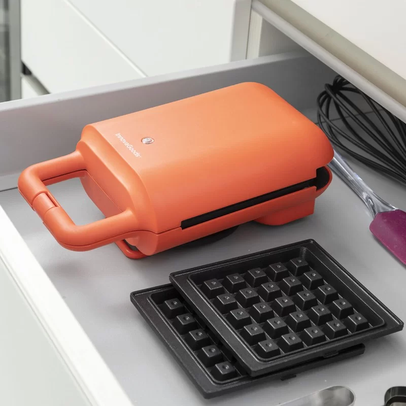 2-in-1 Waffle and Sandwich Maker with Recipes...