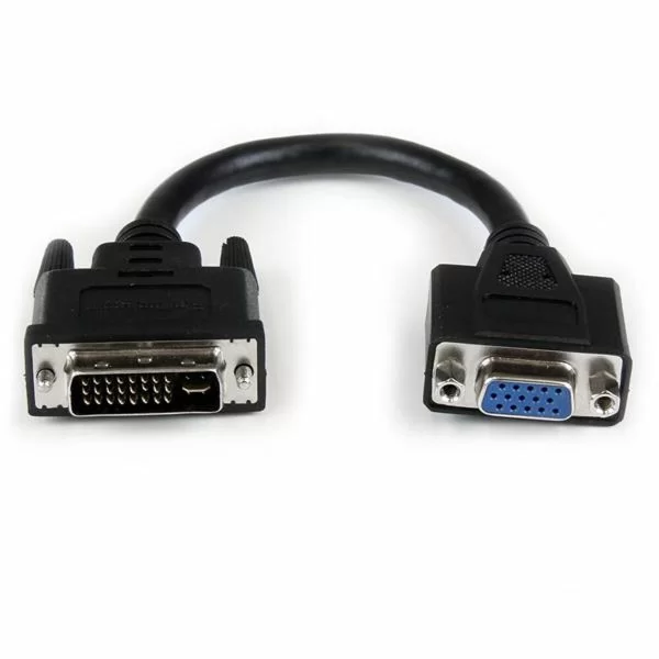 DVI-I to VGA Cable Startech DVIVGAMF8IN Black 0,2 m