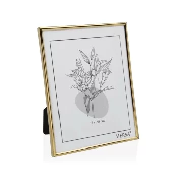 Photo frame Versa Golden Metal Minimalist 1 x 20,5 x 15,5 cm