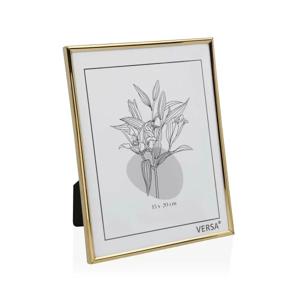 Photo frame Versa Golden Metal Minimalist 1 x 20,5 x 15,5 cm