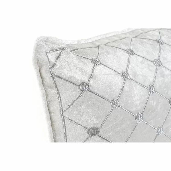 Cushion DKD Home Decor 8424001850334 Grey 50 x 10 x 30 cm White Rhombus